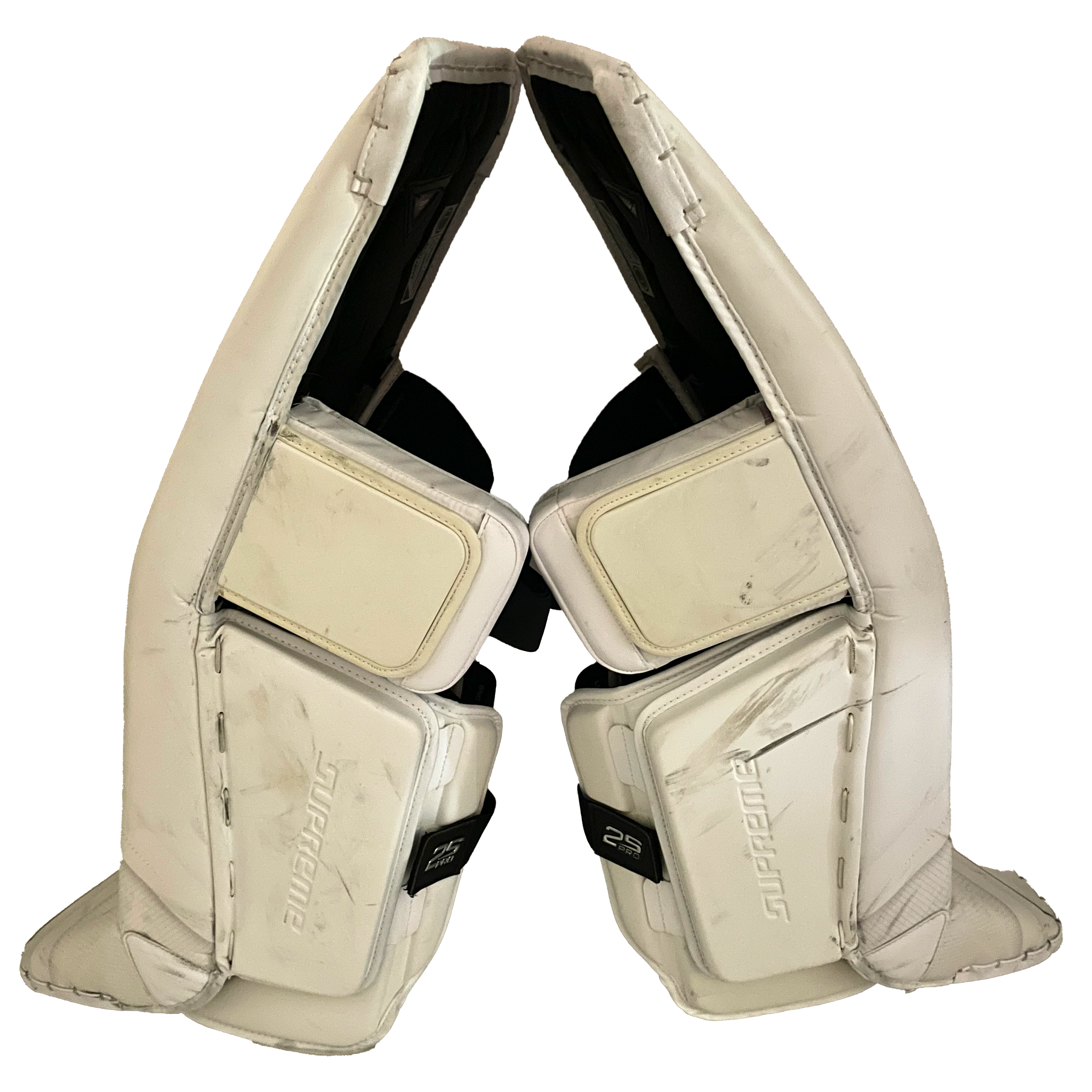 Bauer Supreme 2S Pro - Jambières de gardien de but Pro Stock d'occasion (blanches)